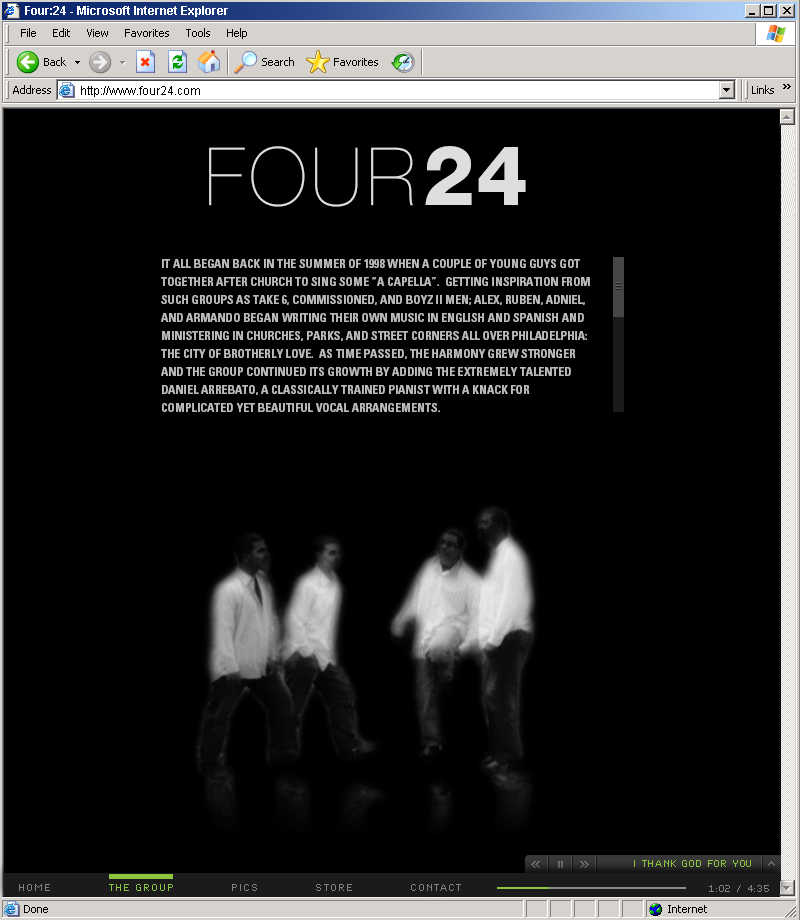 The first site I designed for Four24