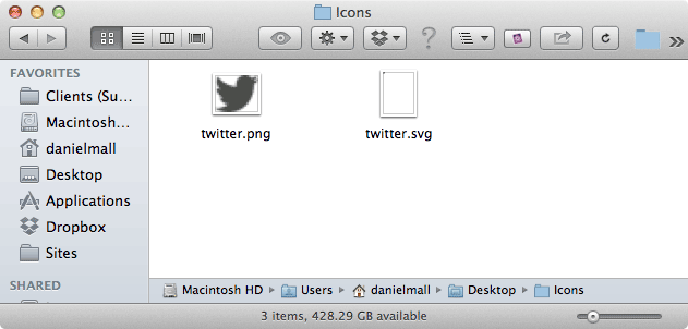 Two file in Finder: an SVG and a PNG