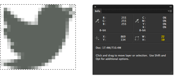Measuring dimensions in Photoshop
